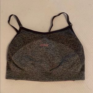 Gymshark marled gray and pink sports bra